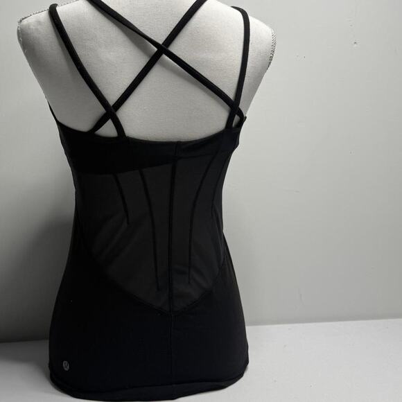 Black LuLuLemon Strappy Tank Top Size 4 - Picture 2 of 4